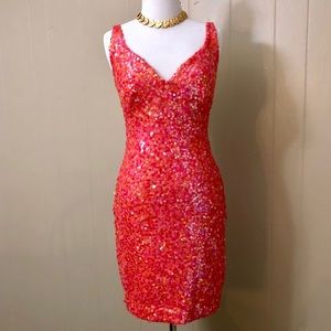 Takashi Shoji sequin party backless dress